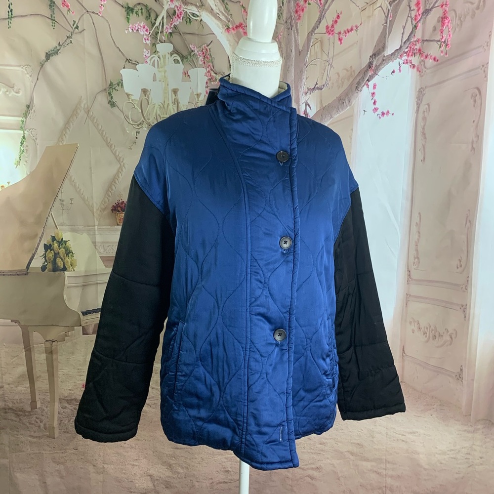 NEW Lucky Brand Quilted Color Block Coat